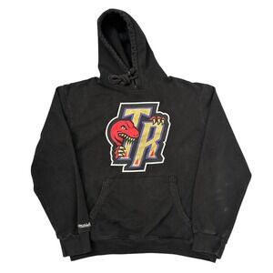 Mitchell & Ness Toronto Raptors Hoodie Mens XL Black Graphic Pullover Sweatshirt
